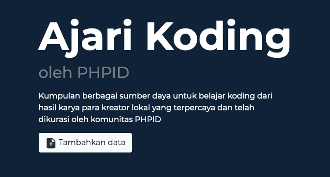 Ajari Koding, bukan sekedar awesome list
